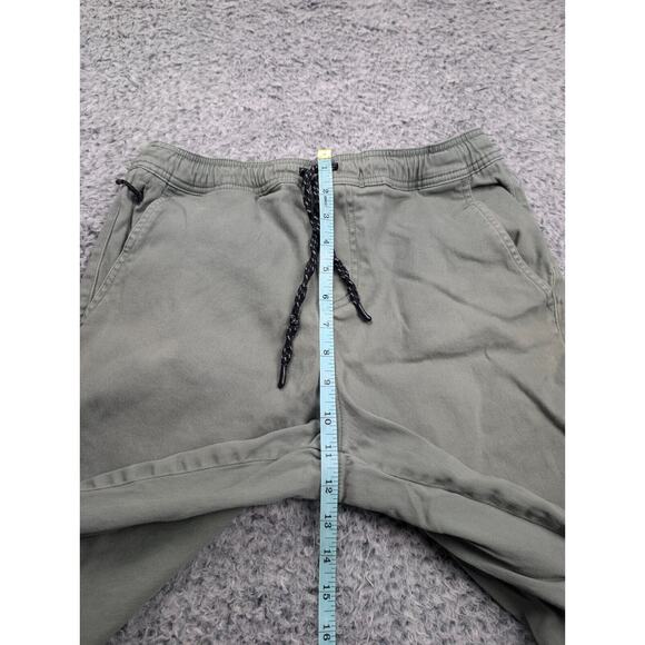 RSQ Pants Mens Small Green Pull On Jogger Tapered Leg Casual Skate Surf Normcore - Picture 7 of 10
